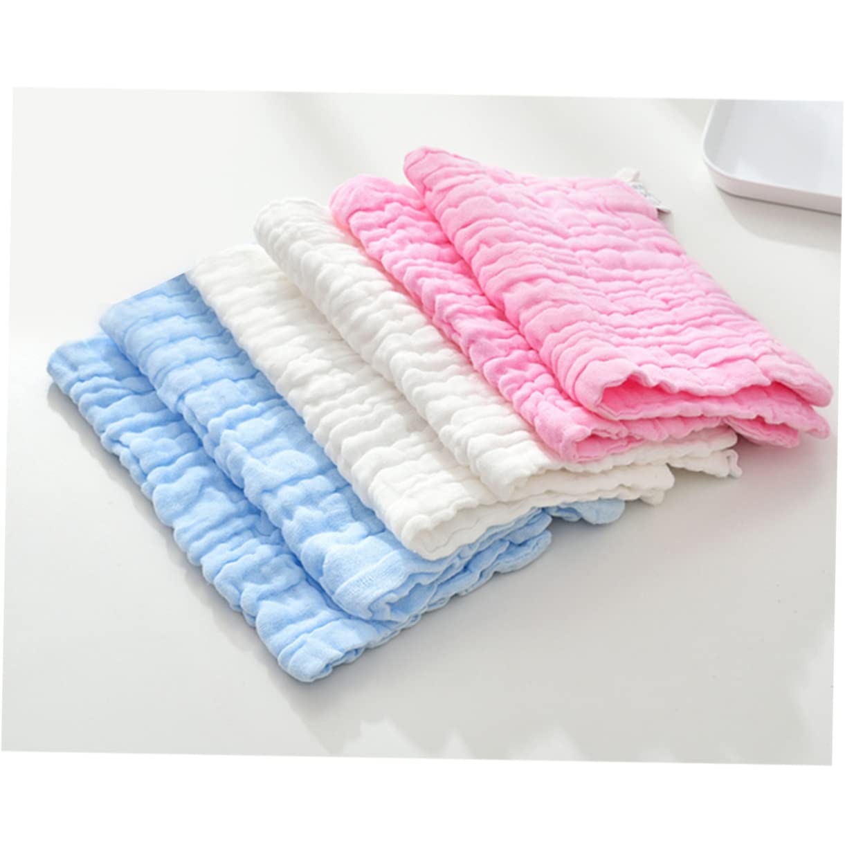 ifundom 18piezas Toalla De Alimentación De Algodón Para Bebés De Pañuelo De Gasas y Absorbentes Azul Para Limpiar La Cara Babero