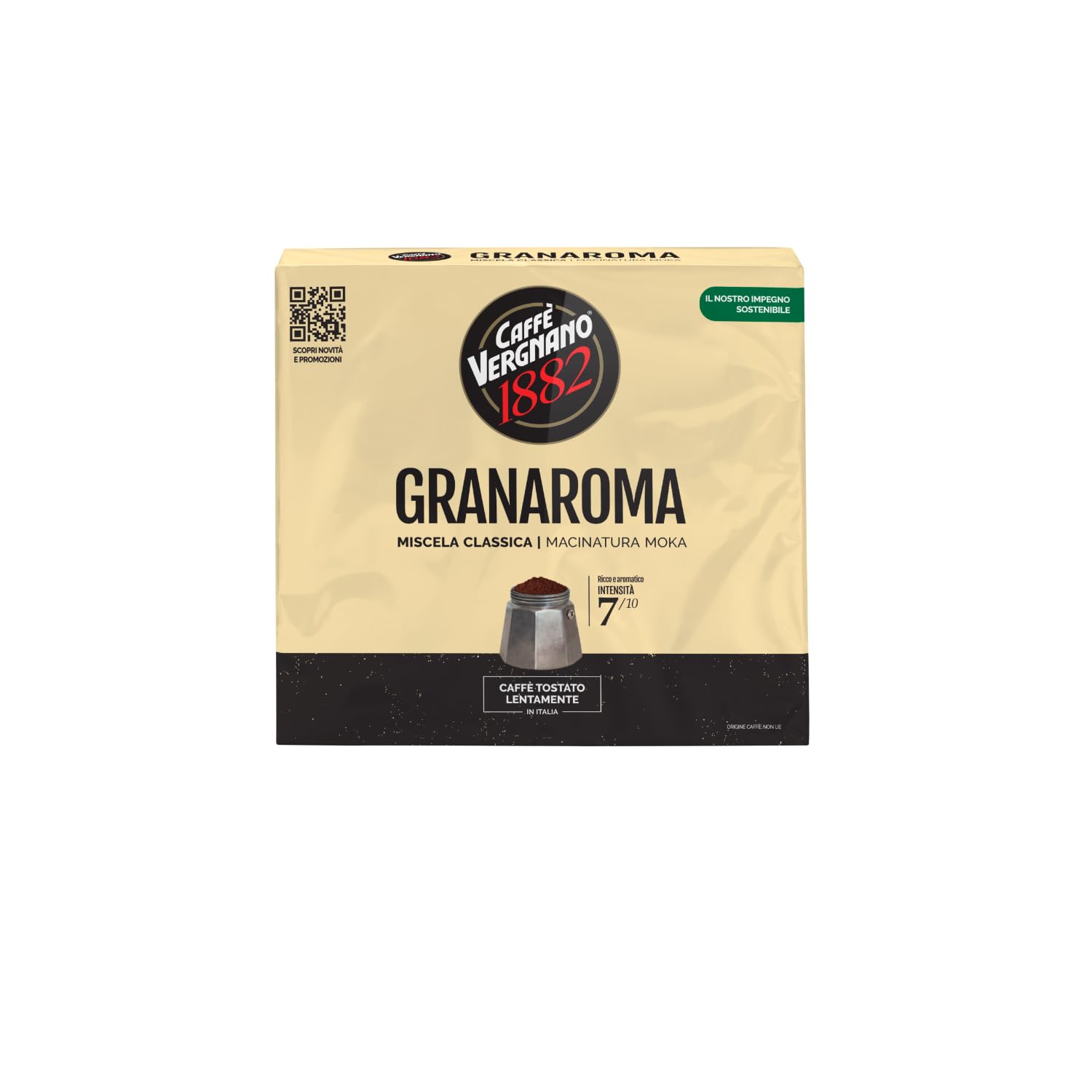 Caffè Vergnano 1882 - Ground Coffee for Moka Pot Granaroma Classico