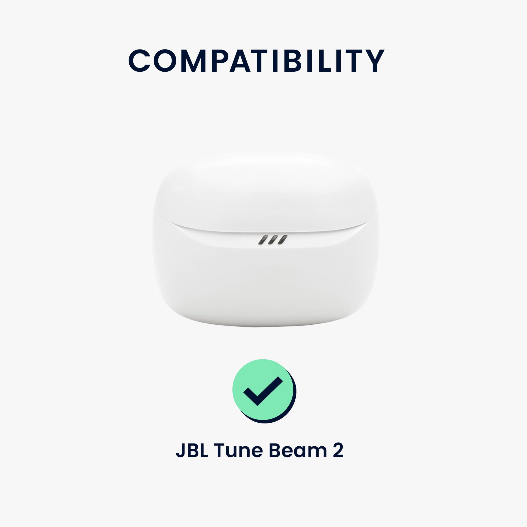 kwmobile Etui kompatybilne ze słuchawkami JBL Tune Beam 2 - silikonowe etui ochronne Case Cover ochraniacz w kolorze czarnym