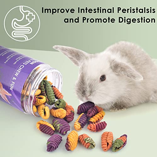 ERKOON Chinchilla Treats con 40 Piezas Palitos de Heno miniatura 4