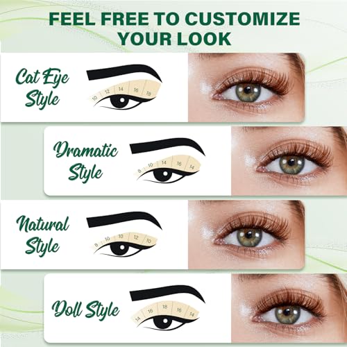 Image of KEYYOU Brown Lash Clusters 3D Wispy D Curl Individual Lashes 8-18mm MIX