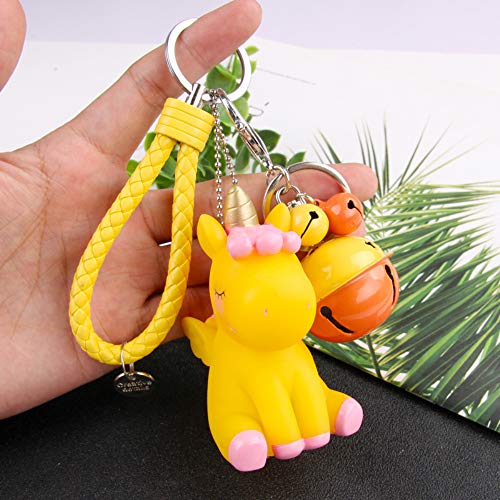 ABYED La Porte-clés de Licorne avec des clochettes/ Sac à Dos/ Sac à Main/ Portable/ Cadeau pour Les Filles