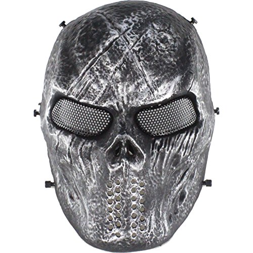 Masque Tactique Airsoft Paintball Skull protection intégrale visage pour tir BB gun et CS
