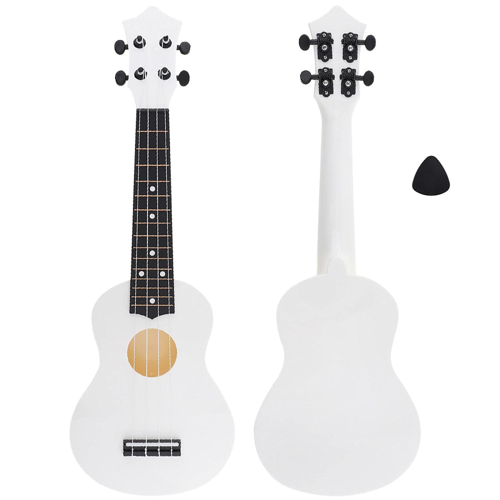 Ukulele soprano da 21 pollici 15 tasti 4 corde con plettro per regalo per bambini per bambini principianti