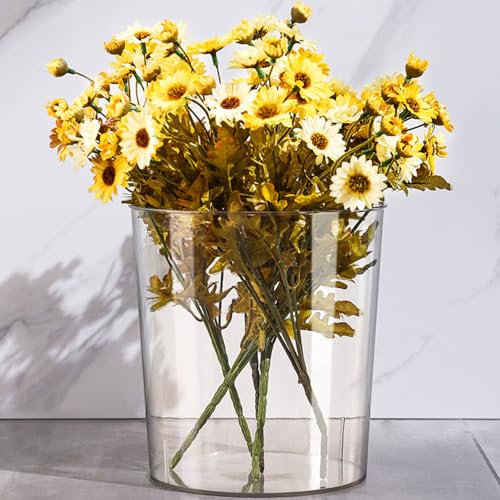 Caneca de basura plástica transparente pequeña para baño y cocina