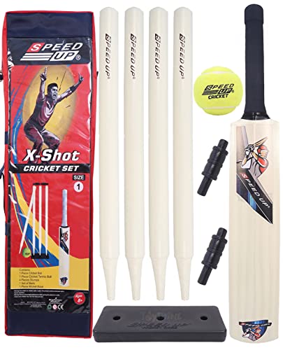 Toyshine Speed Up X-Shot Combo Box Cricket Kit for Kids (Bat Size: 1, 3-6 yrs) Outdoor Sports Toy Gift for Boys Girls Picnic Fun (Carry Bag) – SSTP (Multicolor)