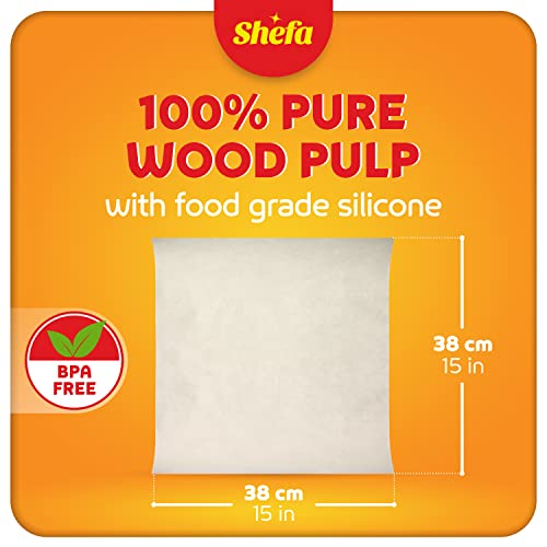 SHEFA 50 Pcs Premium Quality Square Baking Paper Sheets Grease Proof Parchment Paper Bake Cake precut Ready Cut for Oven Tray Value Pack - Image 2