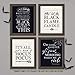 Hocus Pocus Halloween Art Prints - Set of Four 8x10 Inch Prints Unframed - Halloween Decorations