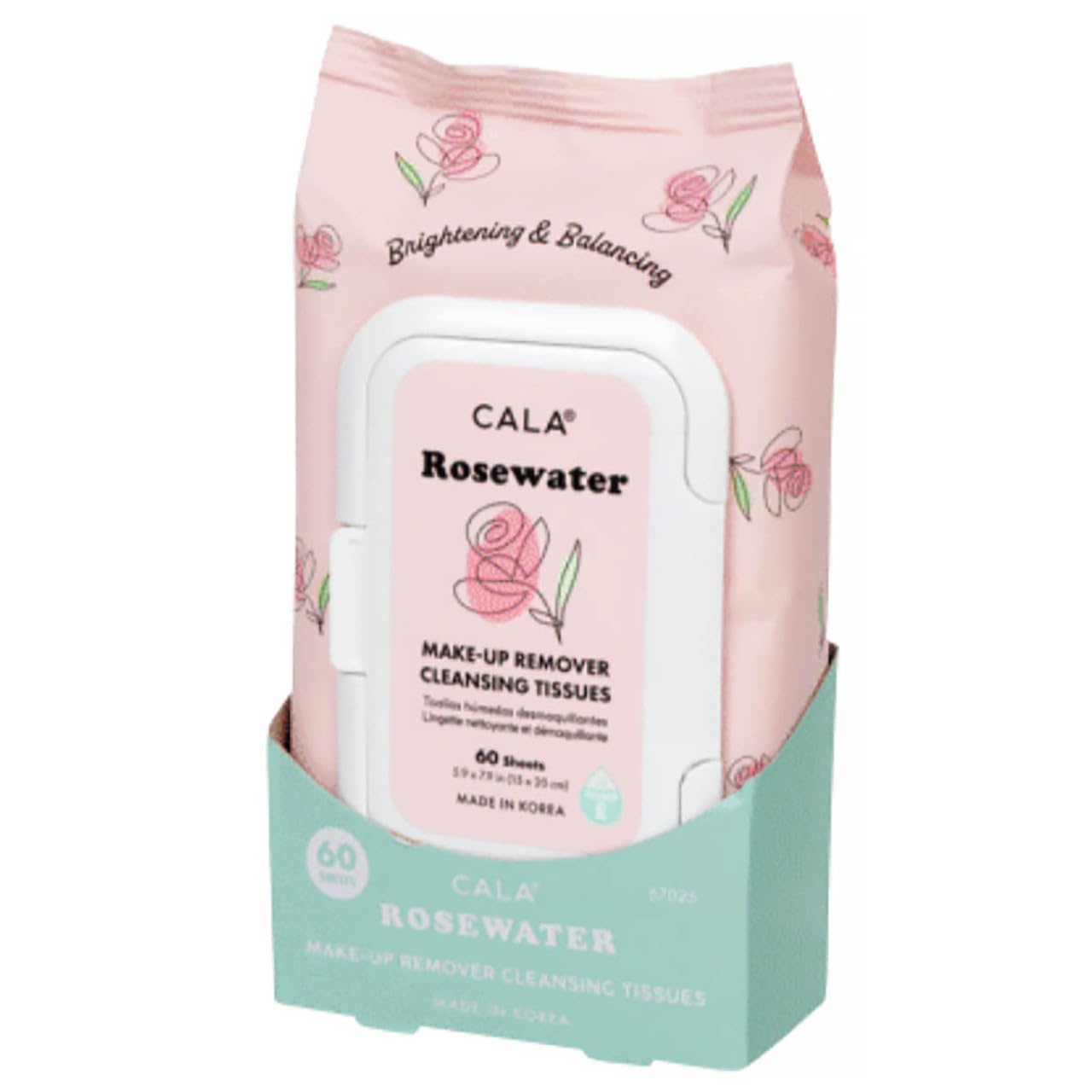 CALA Makeup Remover Cleansing Tissues (60 Sheets) (Rose Water)