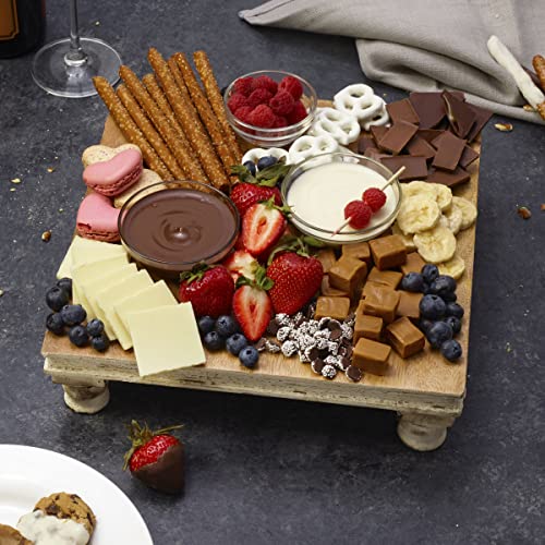Fitz-and-Floyd-Austin-Craft-Raised-Mango-Wood-Serving-Board-12-Inch-White Fitz and Floyd Austin Craft Raised Mango Wood Serving Board 12 Inch White