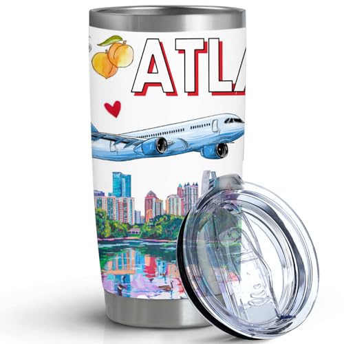 Image of City Travel Mug for City Lover,20oz Double Wall Tumbler Vacuum Insulated Stainless Steel Coffee Cups (Atlanta)