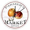 Wall Clock Farmers Market Apples Home Decor Wall Clocks Silent Non Ticking Primitive Farmhouse Country Round Clock for HomeOfficeKitchen Decor 10 Inch