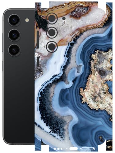 Image of AtOdds - Full Body Back Screen Guard Protector Film - Lamination Wrap Skin Sticker Compatible with Samsung Galaxy S23 (5G) | Scratchproof Matte Finish (Floor Marble)