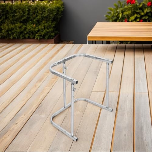 Support pour paquet à feuilles de jardin en fer argenté résistant - 7