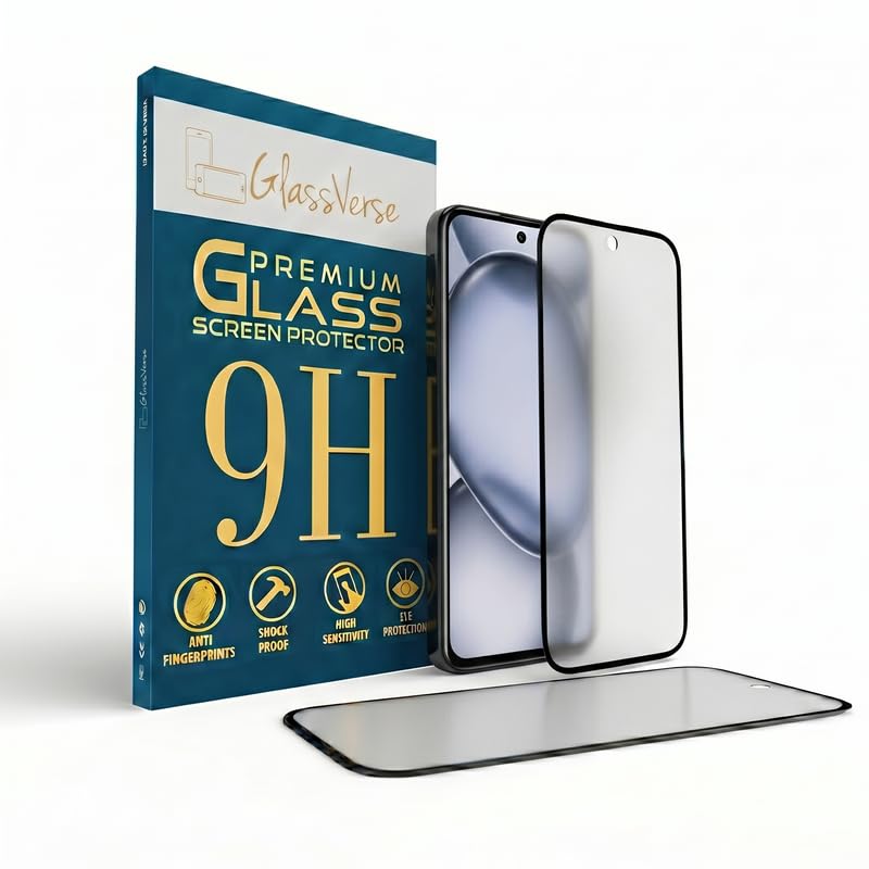 Image of GlassVerse Matte Tempered Glass for Itel A80 | Anti Glare, Smooth Touch Screen Protector, 9H Hardness, Edge to Edge, Case Friendly, Hassle-less Installation Kit Included. (Pack of 2)