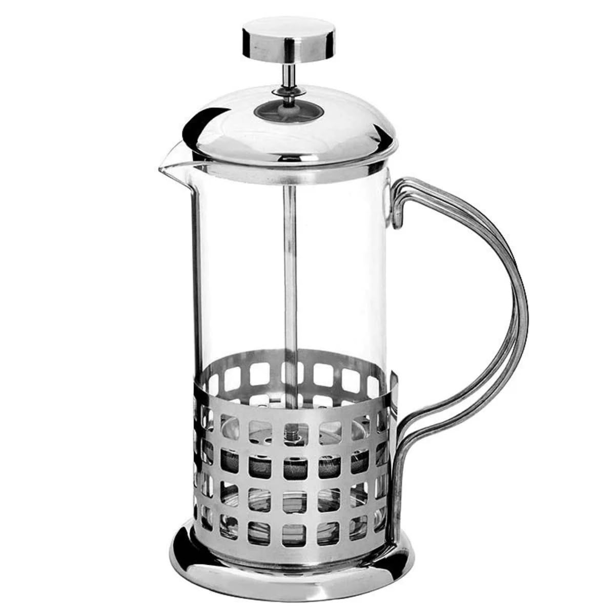 Cafeteira Prensa Francesa 350ml Vidro e Aço Inox para Café e Chá com Alça Resistente