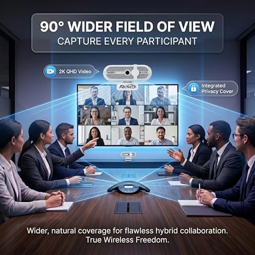 Image of ARcNet NOVA 1080P 2K QHD 5MP Webcam for Meetings and Streaming, Auto-Light Balance, Built-in Mic, Privacy Shutter, USB-A, Plug and Play, for Zoom /Skype /Teams, Conferencing and Video Calling