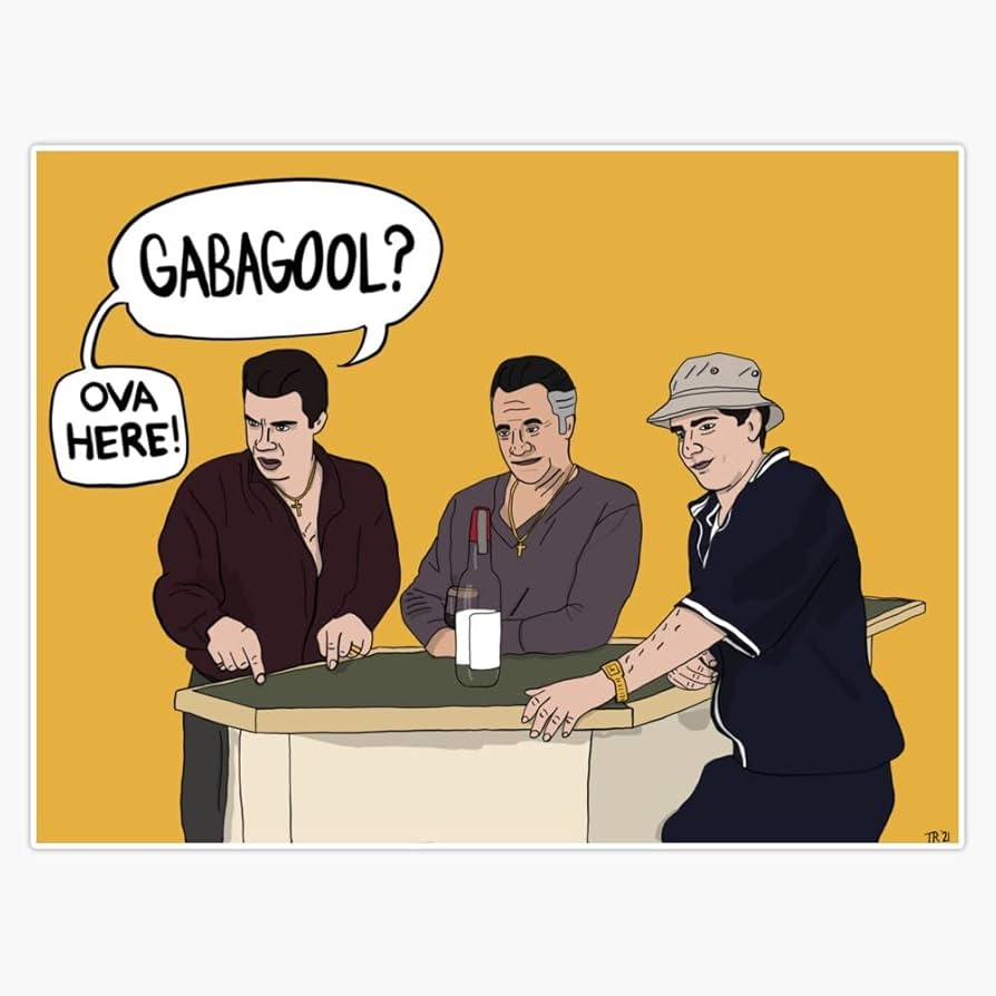 Amazon.com - Gabagool? Ova here! Bumper Sticker Vinyl Decal 5 inches