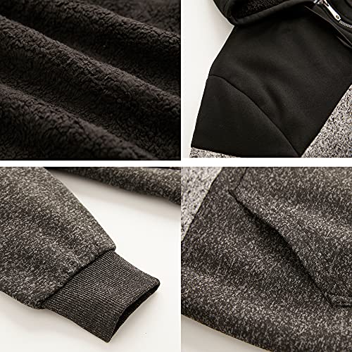 Image of Gary Com Heavyweight Sherpa Hoodies for Men, Thick Fleece Lined Full Zip Up Winter Warm Sweatshirts Work Jackets