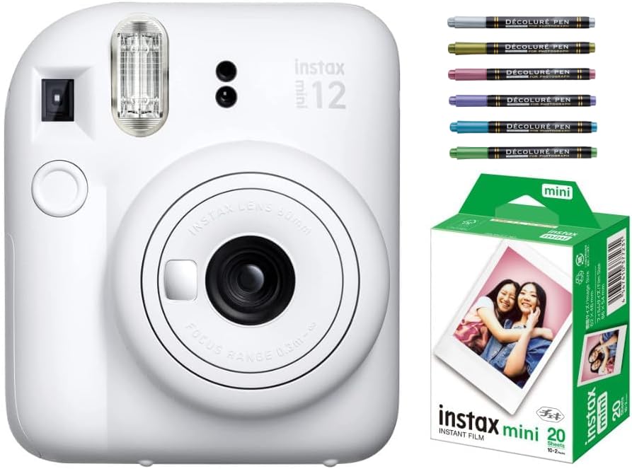 Amazon | インスタントカメラ チェキ instax mini 12 (クレイホワイト