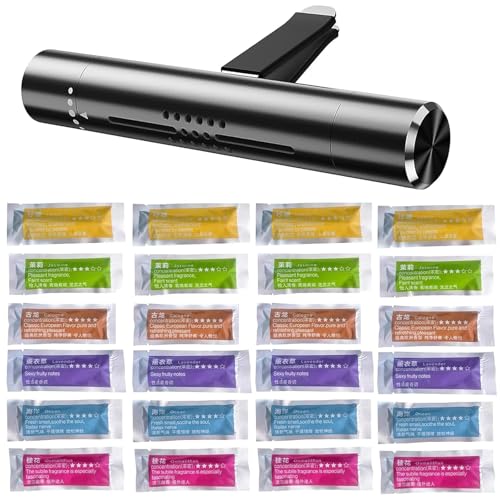 25 ambientadores para coche, ambientadores para coche, con 24 varillas de aromaterapia, eliminan eficazmente los olores y desodoriza la rejilla de ventilación en