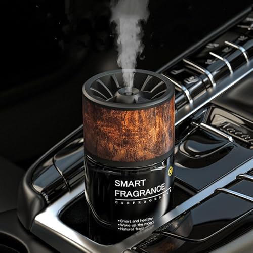Smart Car Air Freshener Diffuser - Waterless Diffusers for Essential Oils Ultrasonic Mist Auto On/Off 3 Adjustable Modes 160 ML Long Lasting 3 Months Luxury Natural Cologne for Car Office