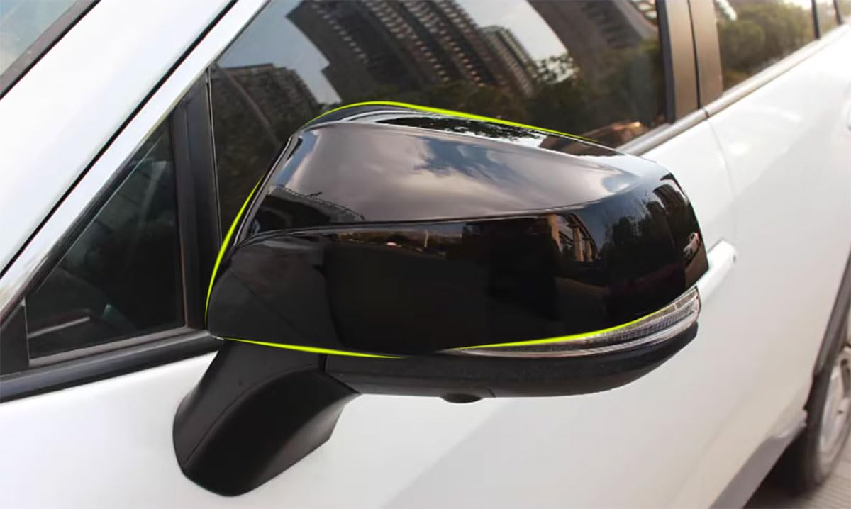 Glossy Black Side Mirror Covers For Toyota Corolla Cross 2022-2024 With Turning Light