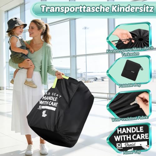 Transporttasche Kindersitz Flugzeug: Kindersitz Tasche Flugzeug, Schwarz – Ansicht 5