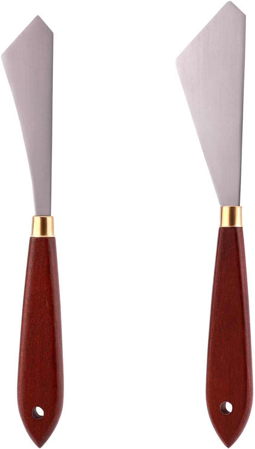 LUTER Raspador De Mezcla De Pintura De 2 Piezas Juego De Cuchillos De Pintura Paleta De Espátula De Acero Inoxidable, Para Pintura Acrílica Al Óleo