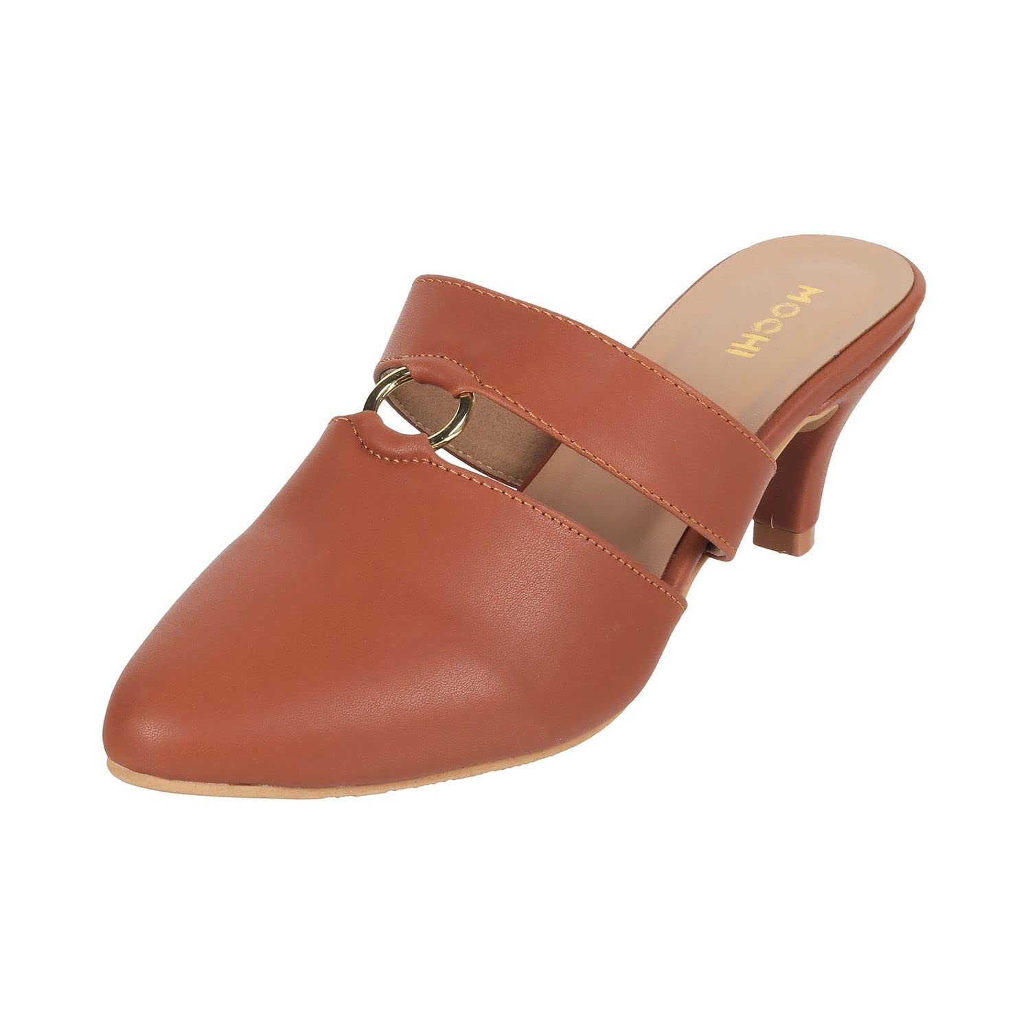 Mochi Women Kitten Heel Mules Tan UK/7 EU/40 (31-150) (B0BRT2X86C) Amazon Price History, Amazon Price Tracker
