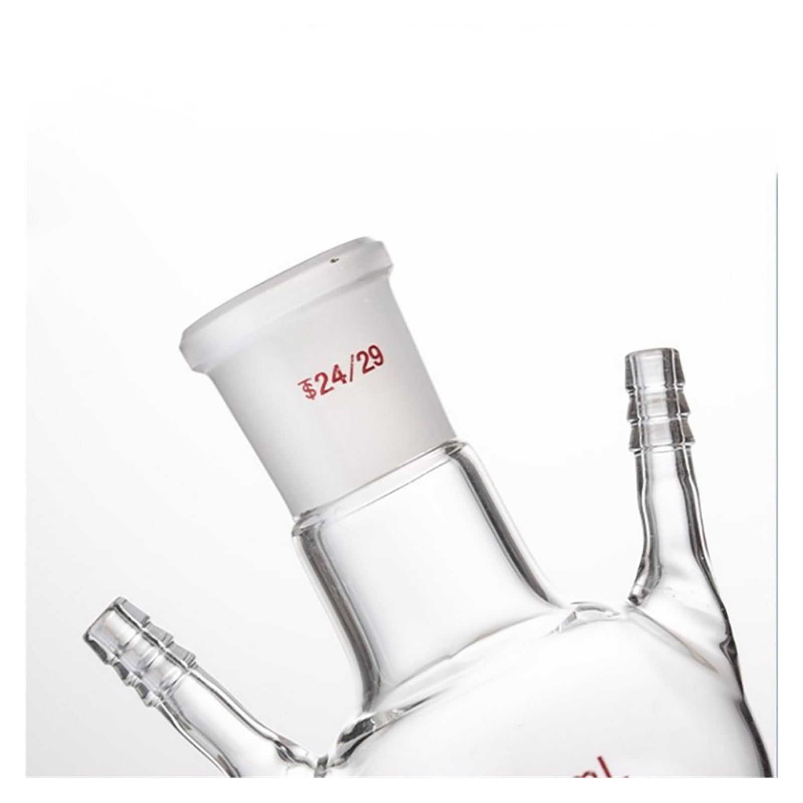 Matraz de doble rama con tubo de rama, matraz de reacción de fondo redondo esférico de vidrio, boca estándar(50ML/24)
