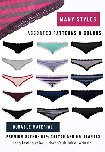 Emprella Cotton Underwear Women, 8 Pack Womens Bikini Seamless Ladies Cheeky Panties S-Xl (Small, Assortment 2) #TOP3