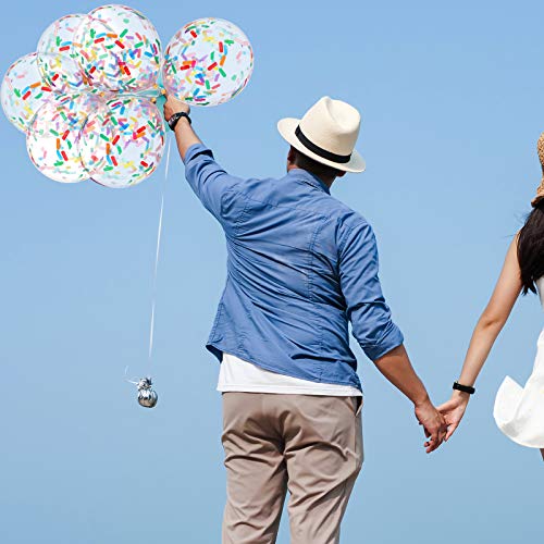 Sumind SUMIND-PARTY BALLOONS-BB9 18 Pcs Sprinkle Confetti Balloons, 12 Inch Clear Donut Balloons With Confetti Ice Cream Party Decorations Rainbow Multicolored Confetti Balloons thumb #6