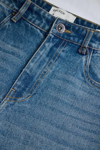 Image of SNITCH Men Jeans Streetwear | Balloon Fit Mid Rise & Acid Wash Design | 100% Cotton Breathable Fabric & Wide Leg Style for Urban Explorer & Casual Everyday Outings
