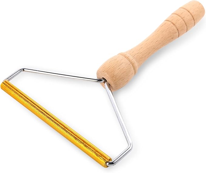 Lint Remover Roller Carpet Scraper Uproot Cleaner Pro Wooden Handle For