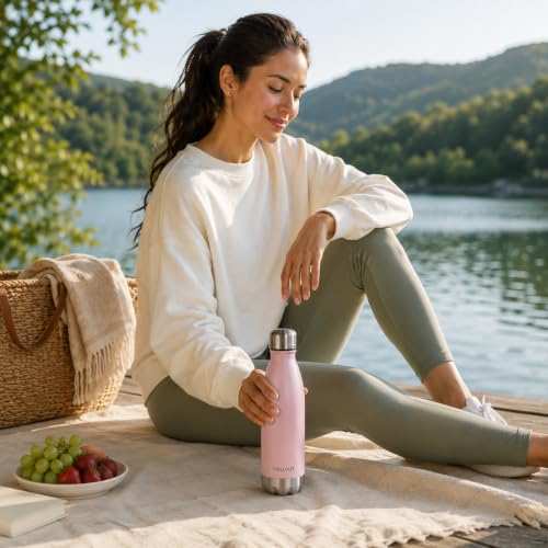Image of CHILLOUT LIFE 17oz Insulated Stainless Steel Water Bottle, Leak Proof