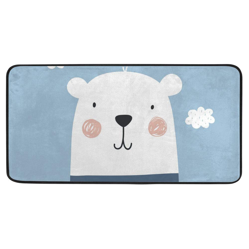 Tapis de cuisine antidérapant anti-fatigue lavable rose
