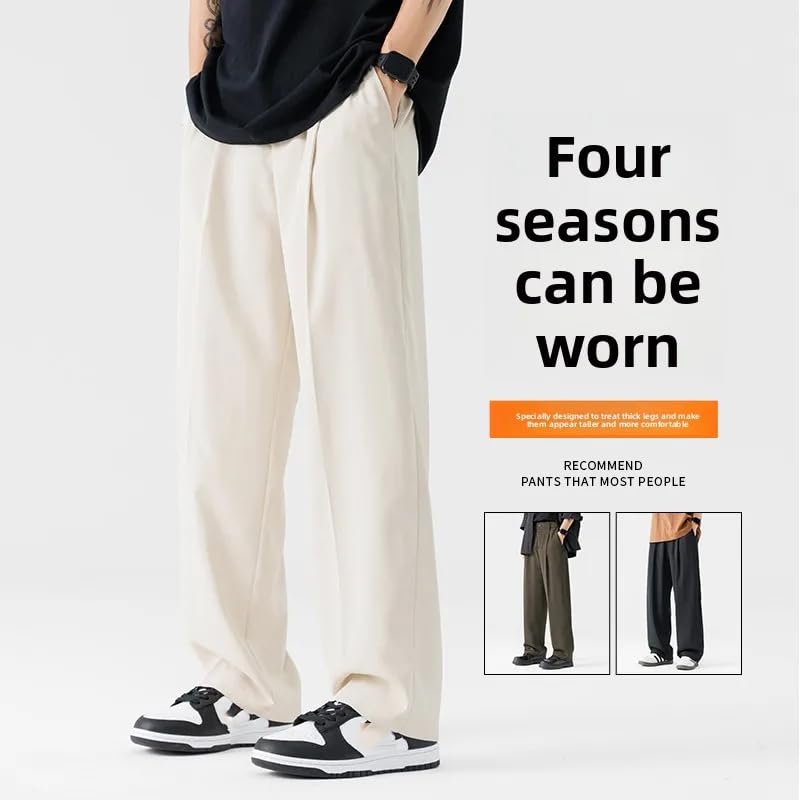 Summer Thin Suit Trousers Men's Loose Straight Casual Pants3