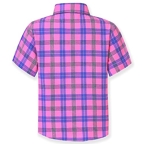 iLover Casual Boys' Short Sleeve Woven Shirt Button Down Shirts 6-14 Years - Image 3