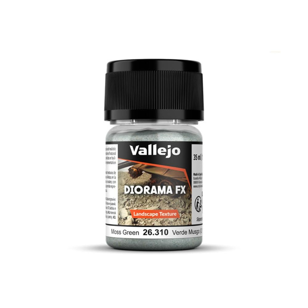 Vallejo AV Diorama FX 35ml - Landscape Textures Moss Green 0.1-1mm, 35 ml (Pack of 1)