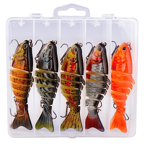 Bionic Swimming Lure Fishing Lures for Freshwater & Saltwater -Swimbait Fishing Lures for Bass/Trout Glide Bait Fish 3D Bionic Swimming Bait Swims Like a Real Injured Fish