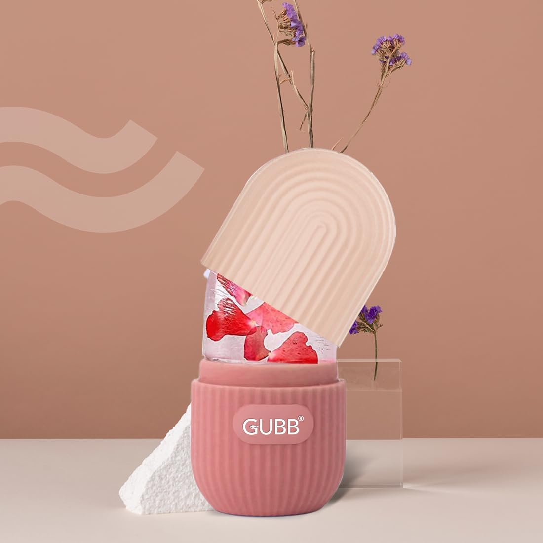 GUBB Ice Roller for Face,Eyes & Neck | Face Ice Roller, Ice Roller for Face Massager, Reusable Silicone Facial Ice Roller For Glowing & Tighten Skin (Pink) - Image 6 thumbnail