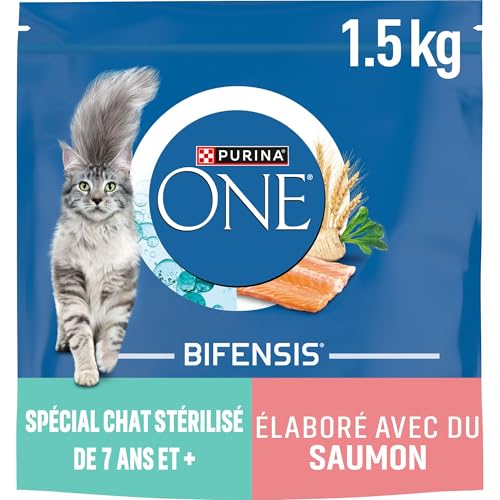 PURINA ONE | BIFENSIS | Spécialement formulé pour répondre aux Besoins nutritionnels du Chat de 7 Ans et Plus| Aide à Soutenir Les Fonctions vitales, la...