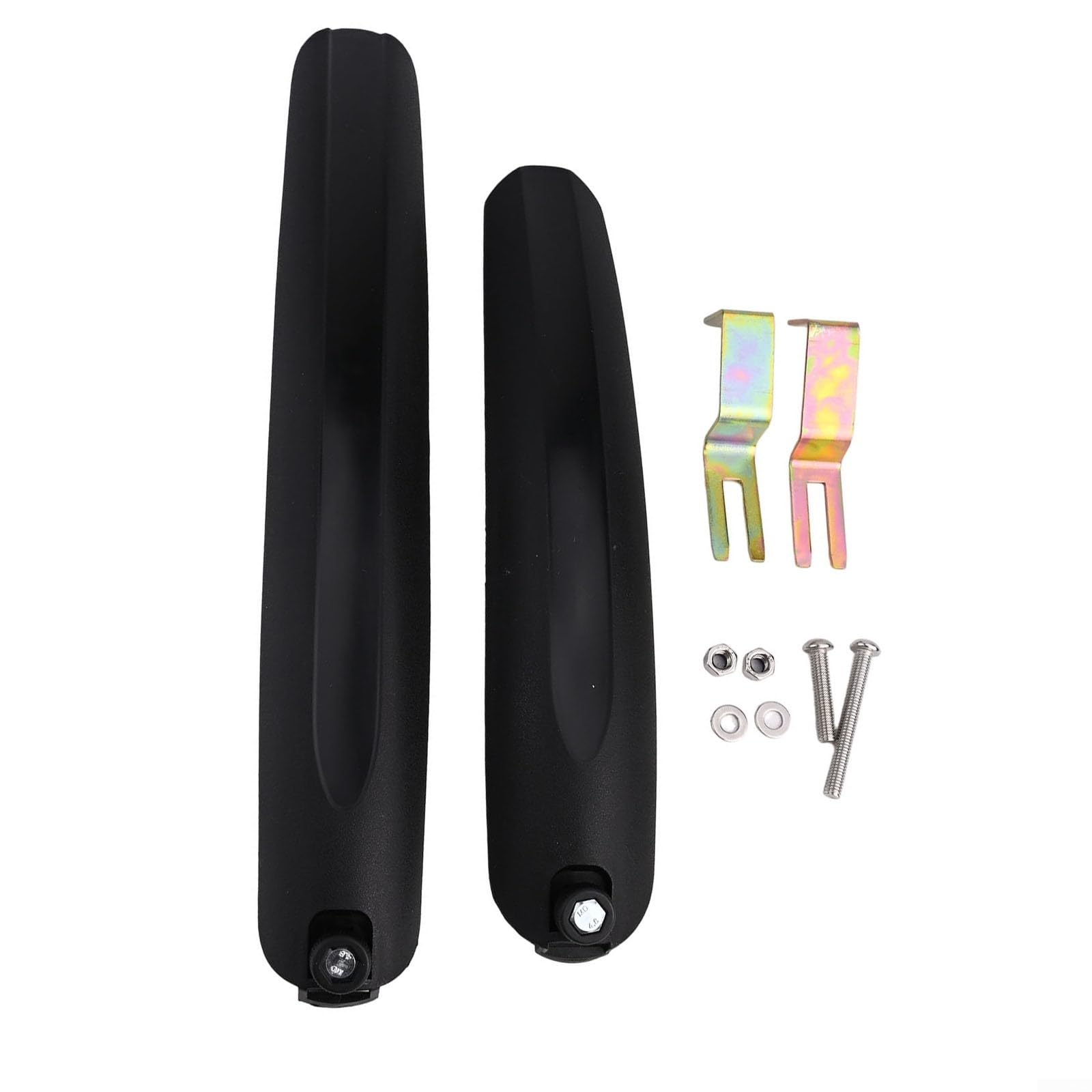 Belnotelt Colorful Detachable Mudguard For 14 16 20 Inch Folding Bikes, Front 28Cm Rear 36Cm Fender With Reflective Strip, Plastic Guard(black)