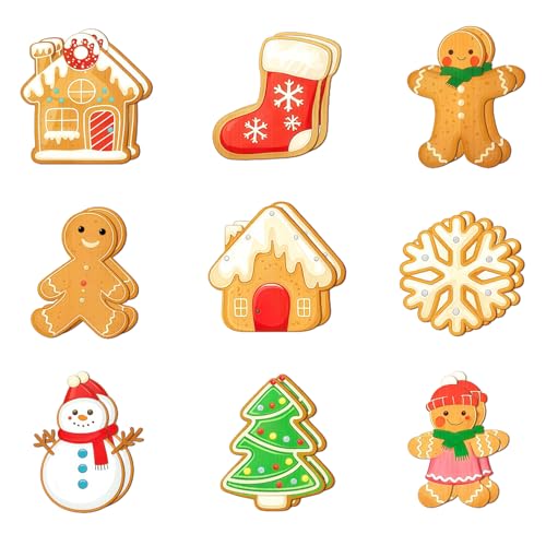 Weihnachtsbaumschmuck Holz 18 Stück holzanhänger 9 Verschiedene...