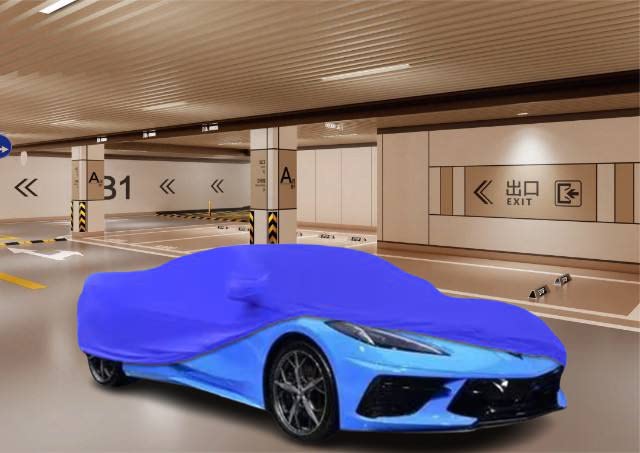 LTDNB カスタムフィット サテン ストレッチ 屋内 フルカーカバー 防塵 保護 2006-2022 Audi R8対応 (レッド)　並行輸入品 : LTDNB C8 コルベット ウルトラガード ストレッチサテン