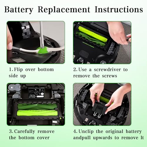 Image of 46.08Wh ABL-D2 Battery for iRobot Roomba j7 i7 i8 i6 i5 i4 i3 e5 e6 Series j7+ j7550 i8+ i8550 i3+ i4 i4+ i4150, for Roomba j5 i5 j7+ Series ABL-D2A ABL-D1 ABL-F 14.4V