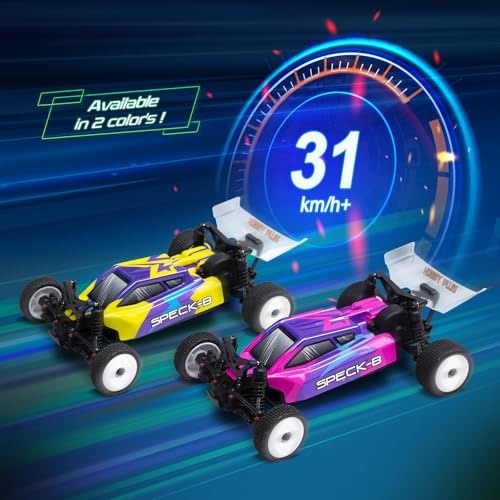 Image of HOBBYPLUS Speck B Elite Brushless 1 /24 2WD Mini RC Car - RTR RC Buggy, Fast Mini Racing Buggy - Remote Control Car Racing Vehicles (Razor Magenta)