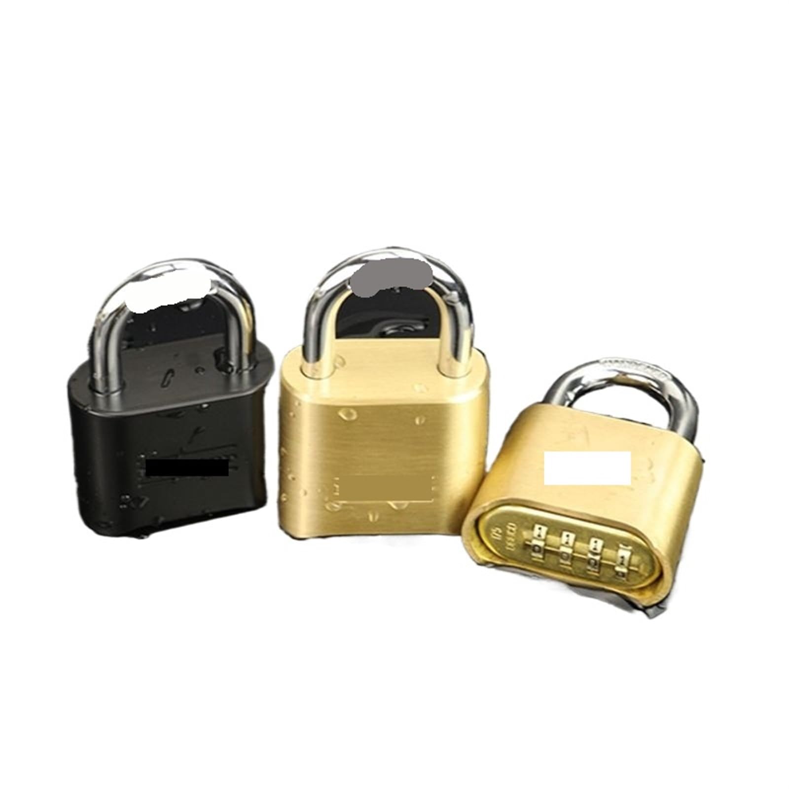 Candado con Cerradura de combinación de latón, antirrobo, antimanipulación, Resistente al Agua para Bloquear(2 Pcs)