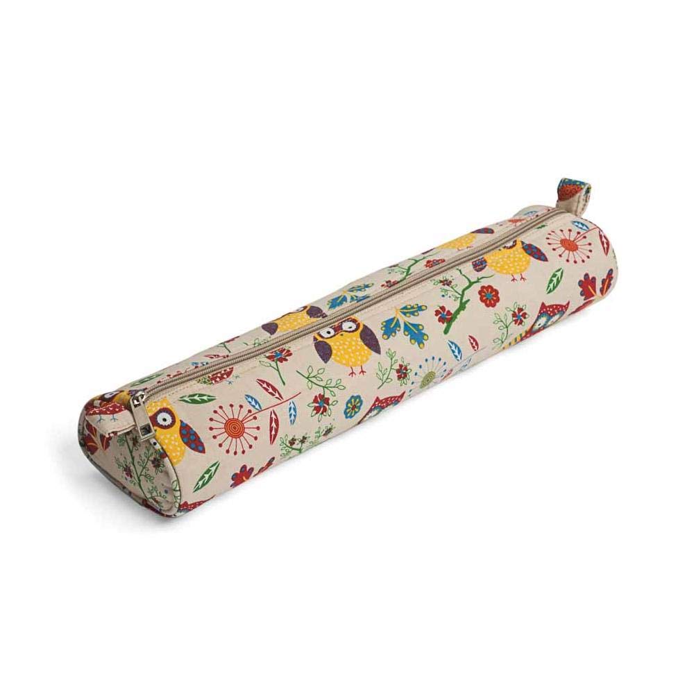HobbyGift MR4699/29 Owl Print/Natural Zip Soft Knitting Needle Case 10x42x5½cm